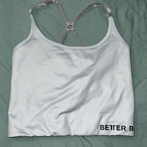 Grey/Silver Better Bodies Bra- backless- great condition! Stretchy